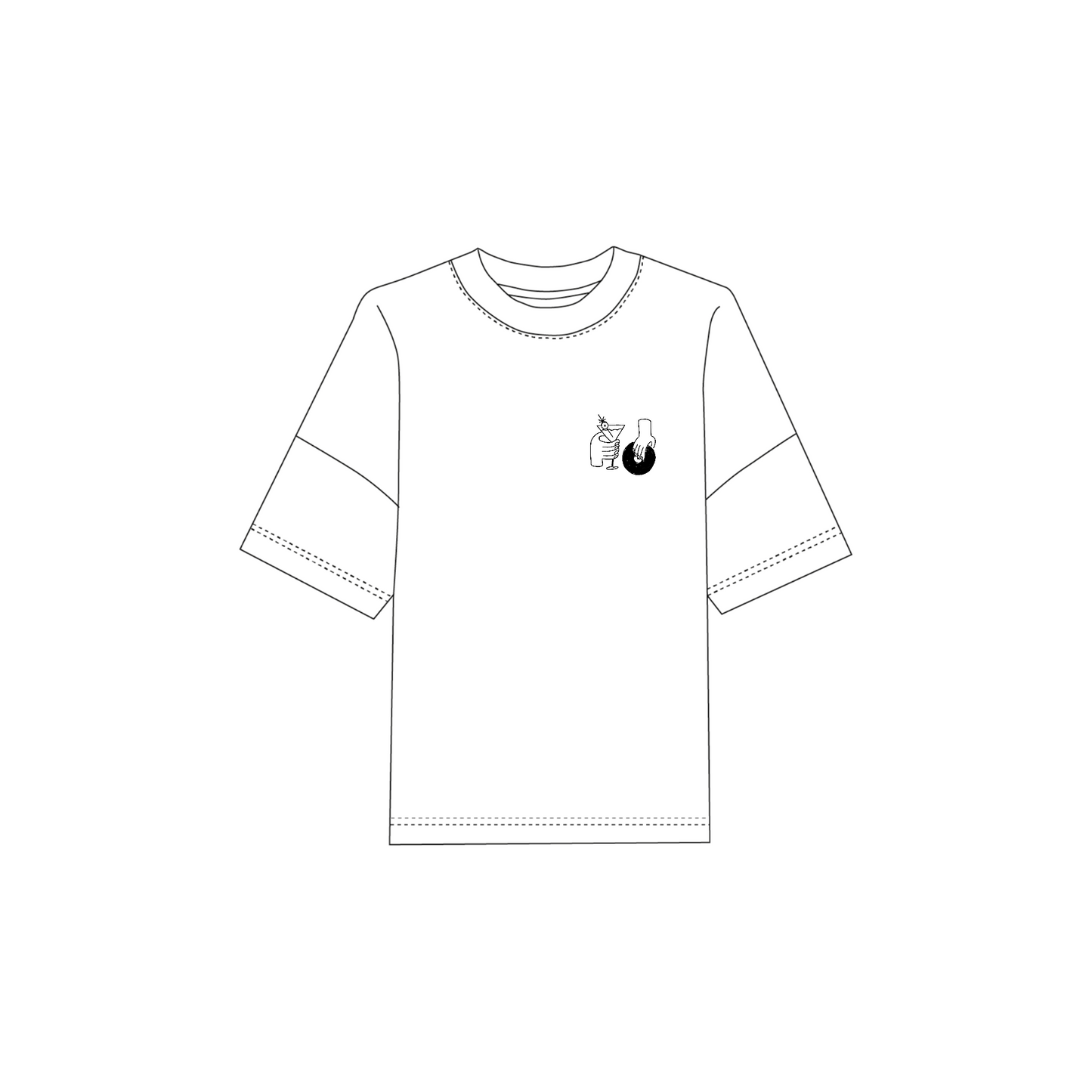 Cocktails & Records T-Shirt - White